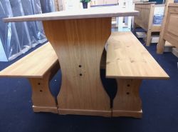 Corona Table &plus; 2 Bench Set