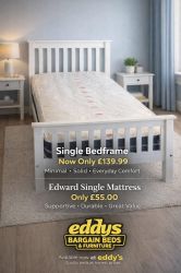 White single Monaco high foot end Bedframe