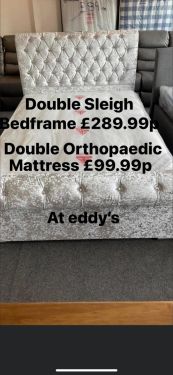 Click Here To Enlarge This Photo Of Double sleigh bed frame only